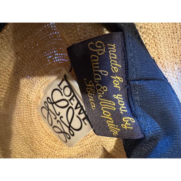 LOEWE Raffia Bucket Hat Anagram Logo Natural Straw Made in Spain Size 57 - S main image 5